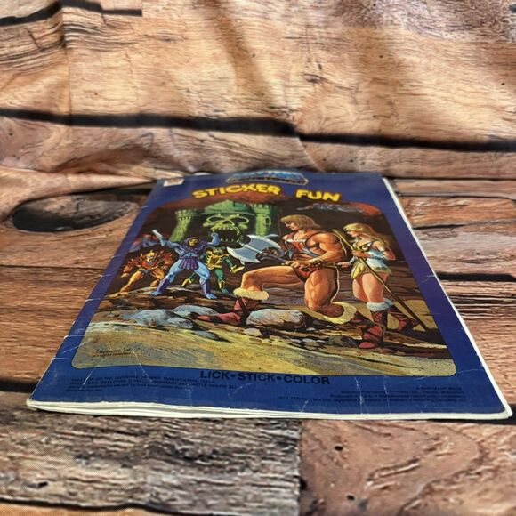 Vintage 1983 Masters of the Universe He-Man Sticker Fun Book Golden MOTU Used - Picture 3 of 10